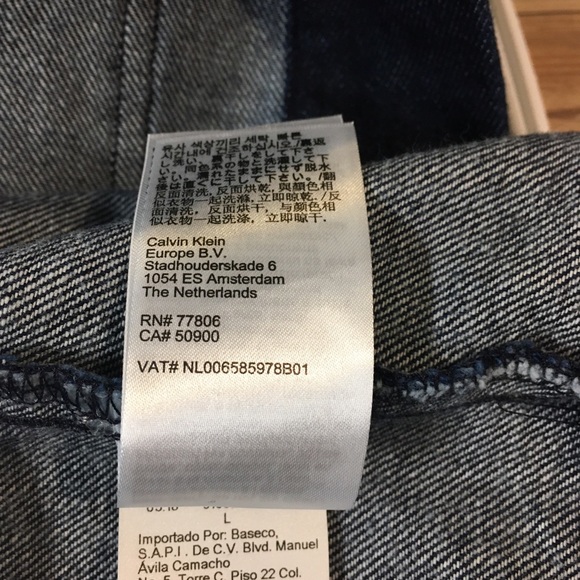 New! Calvin Klein Jean Dark Denim Jacket - Picture 10 of 10